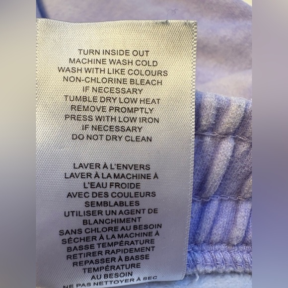 Bench Kids size 14/16 casual elastic waist joggers Sweatpants in Purple Tie-Dye - Picture 6 of 7